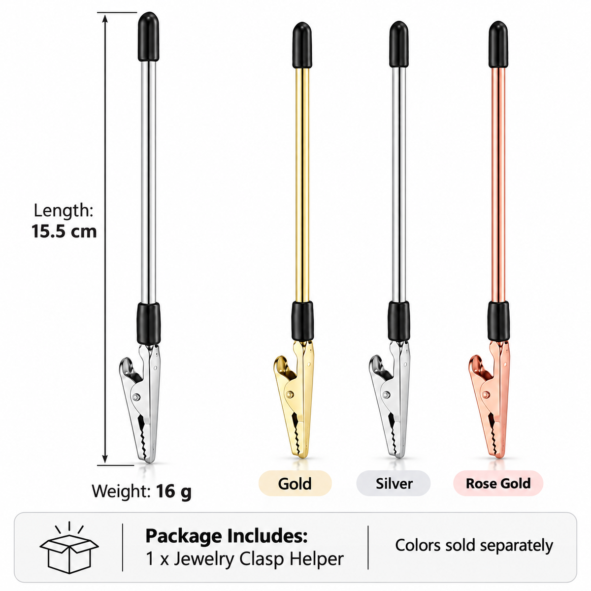 ✨ Bracelet Clasp Helper Tool 💎 Easy One-Hand Jewelry Fastener-Put On Any Bracelet By Yourself