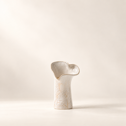 Wavy Rim Stem Styling Vase