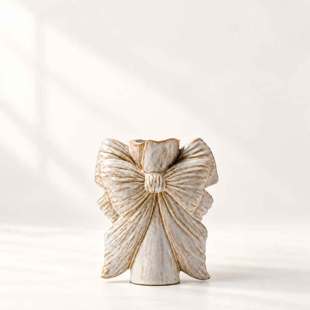 Sculptural Bow Ceramic Vase