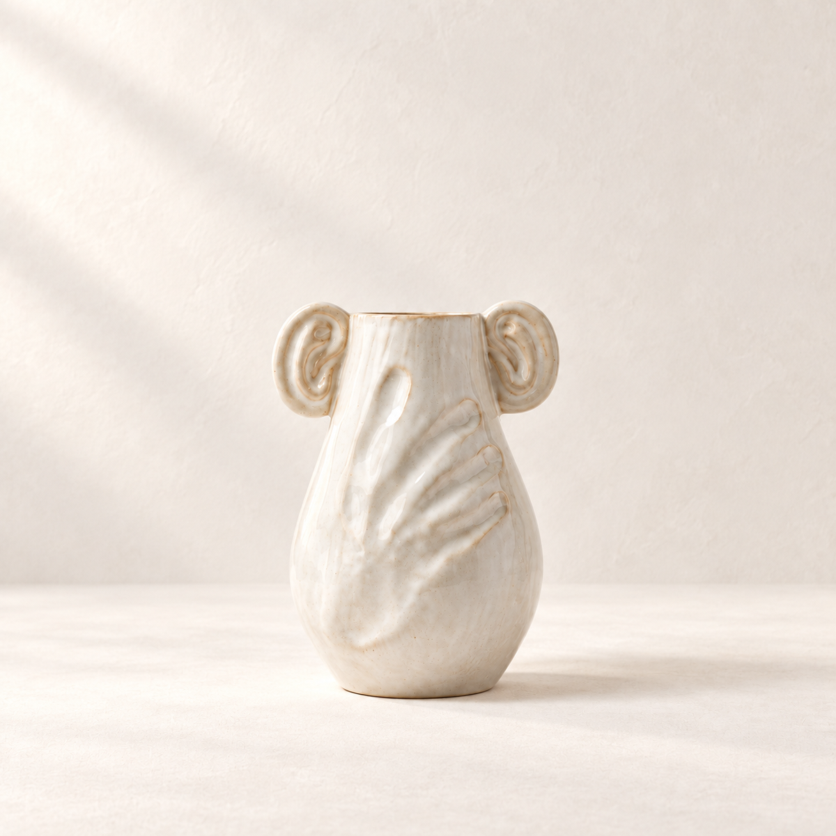 Embracing Hands Ceramic Vase