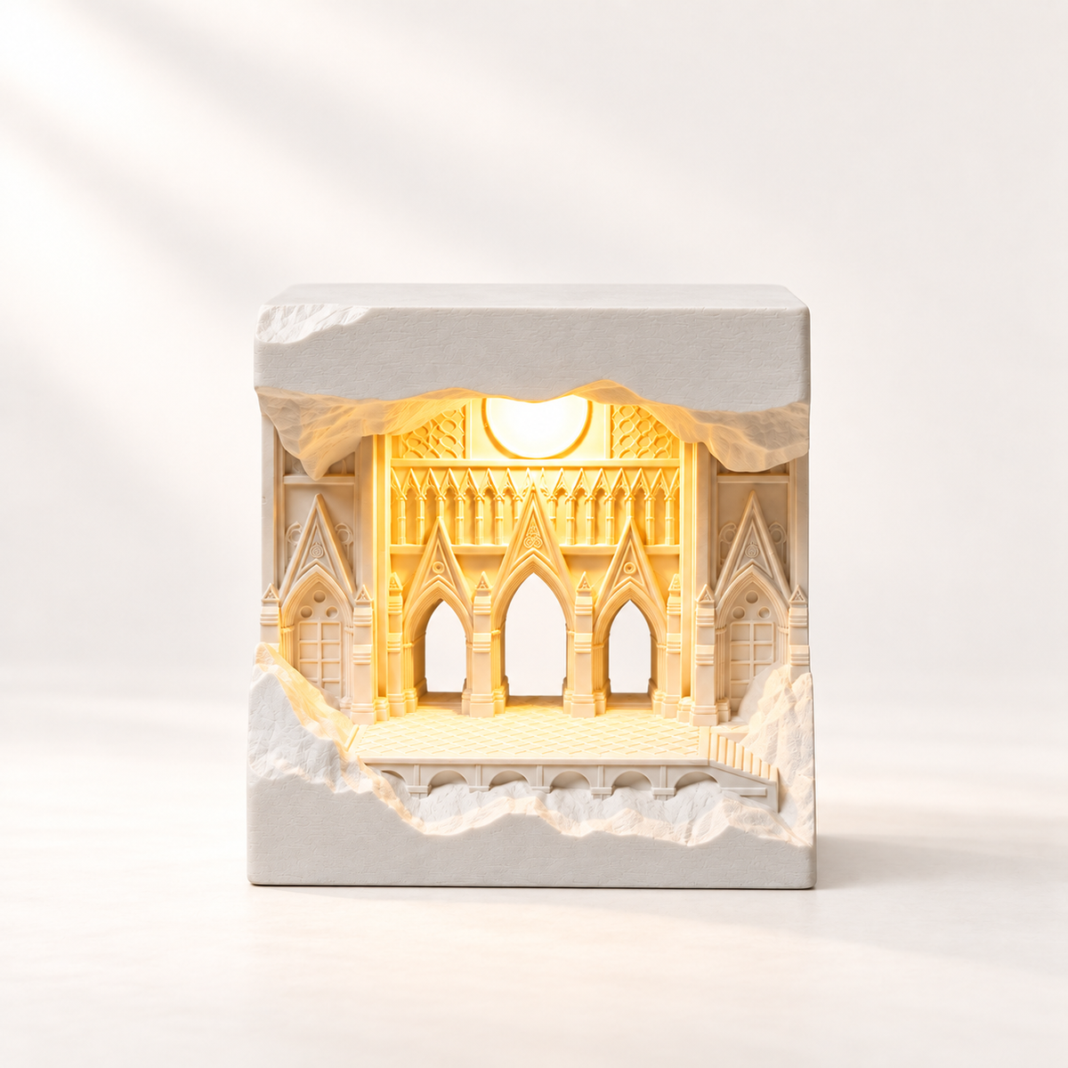 MCOIKY®Architectural Relief Cube Lamp – Warm Ambient Light