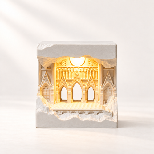 MCOIKY®Architectural Relief Cube Lamp – Warm Ambient Light