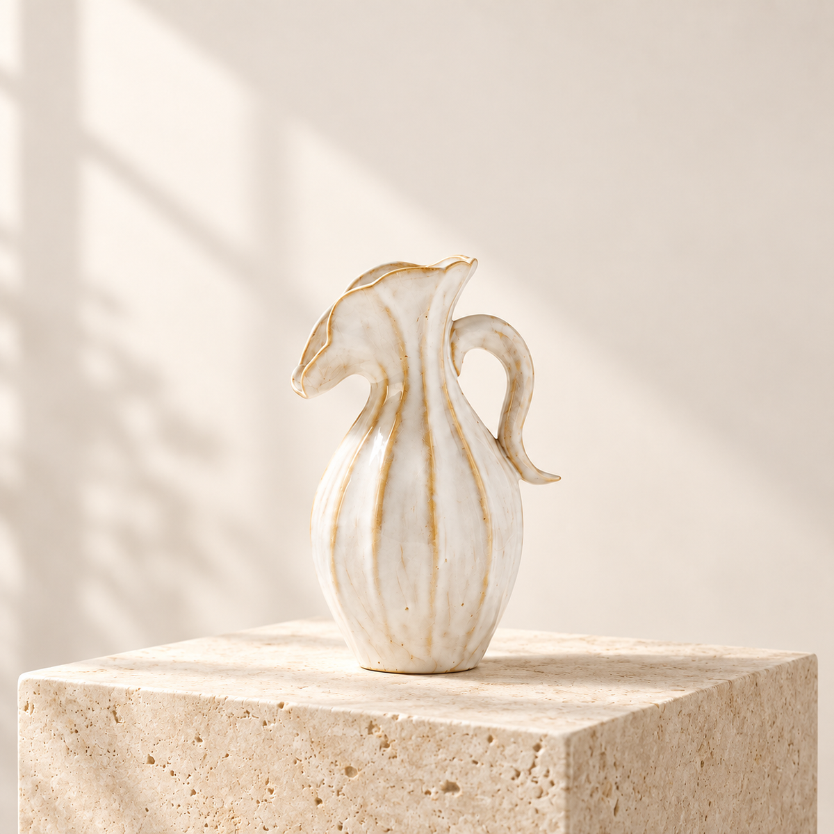 Sculptural Ceramic Pitcher Vase