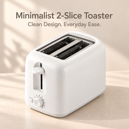 inimalist White 2-Slice Toaster