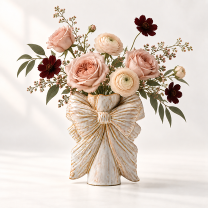 MCOIKY®Sculptural Bow Ceramic Vase