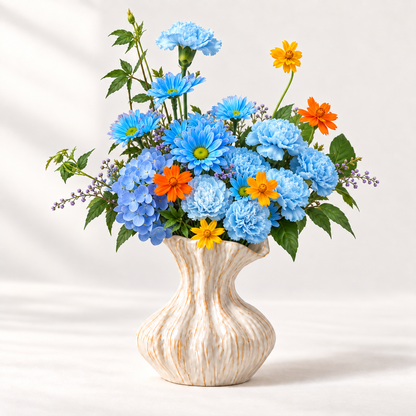 MCOIKY®Off-White Textured Accent Vase