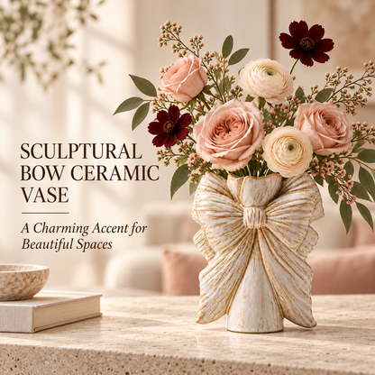 MCOIKY®Sculptural Bow Ceramic Vase