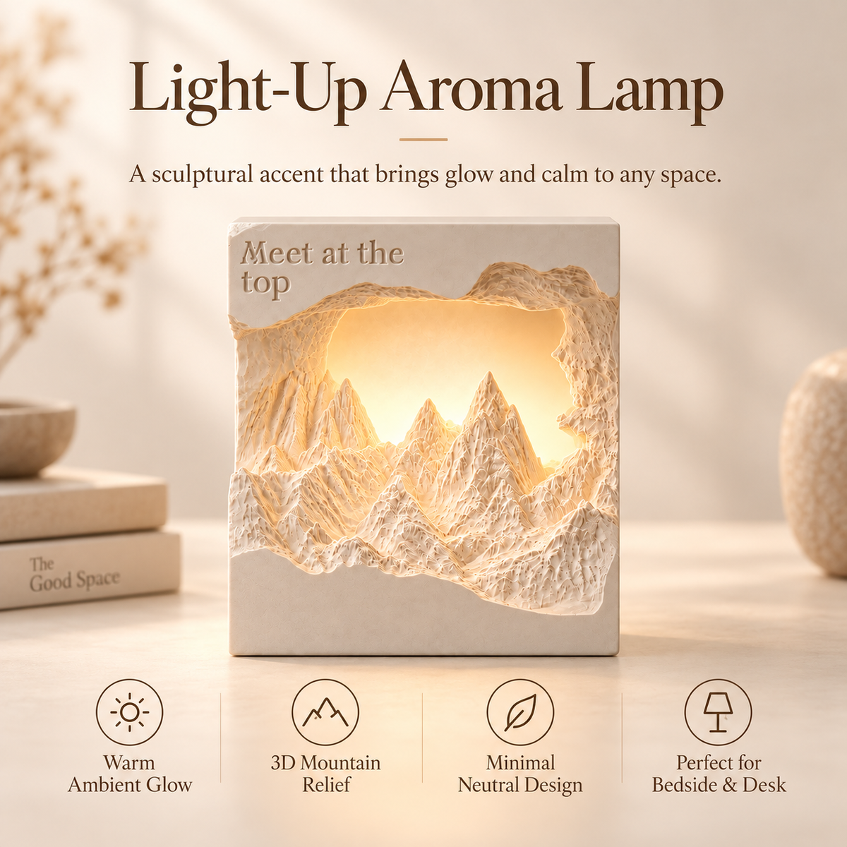 MCOIKY®"Meet at the Top" Inspirational Mountain Light