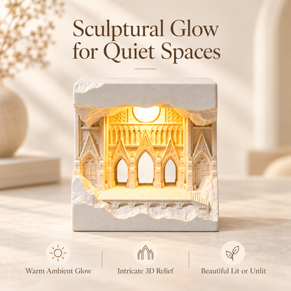MCOIKY®Architectural Relief Cube Lamp – Warm Ambient Light