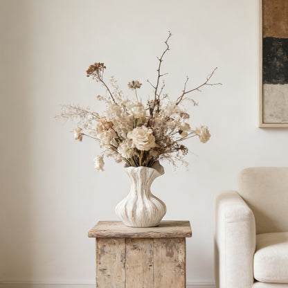 MCOIKY®Off-White Textured Accent Vase