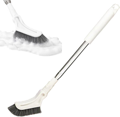 Extendable Bathroom Floor Scrub Brush – Long-Handled Gap & Crevice Cleaner for Thorough, No-Dead-Angle Household Toilet and Bathroom Cleaning