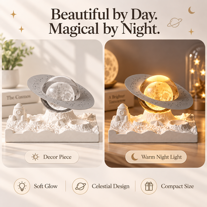 MCOIKY®Tiny Universe Crystal Sphere Lamp | Sculpted Lunar Base Light