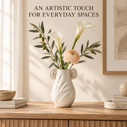 Embracing Hands Ceramic Vase