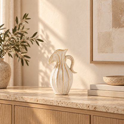 Sculptural Ceramic Pitcher Vase