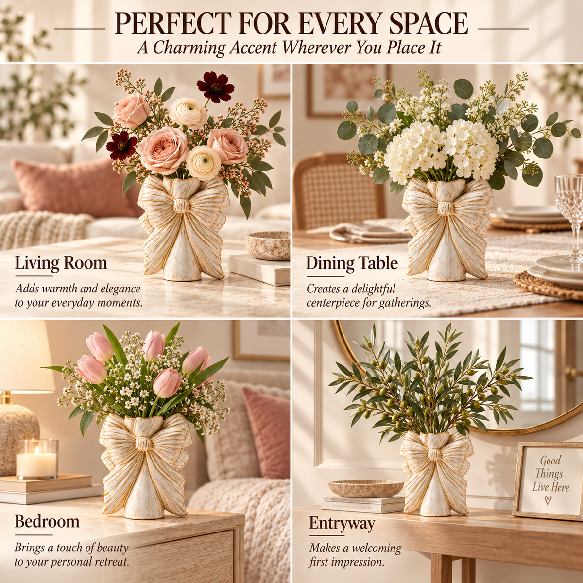 MCOIKY®Sculptural Bow Ceramic Vase