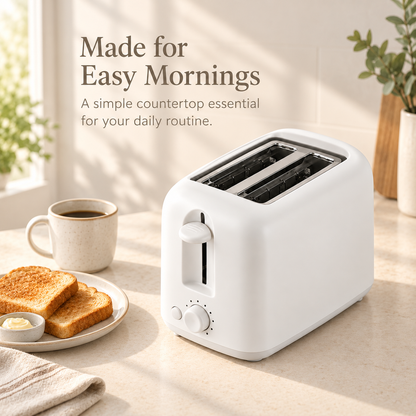 inimalist White 2-Slice Toaster