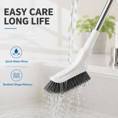 Extendable Bathroom Floor Scrub Brush – Long-Handled Gap & Crevice Cleaner for Thorough, No-Dead-Angle Household Toilet and Bathroom Cleaning