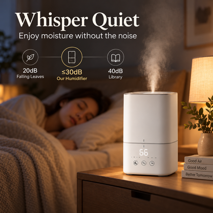 MCOIKY®Minimalist Smart Ultrasonic Humidifier – Essential Oil Compatible