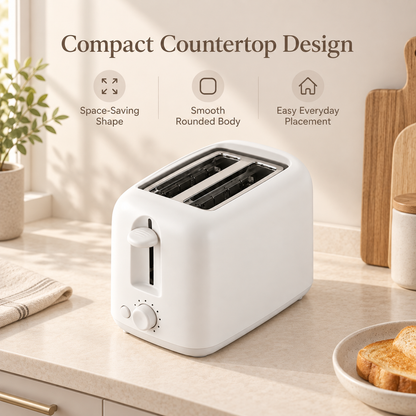 inimalist White 2-Slice Toaster