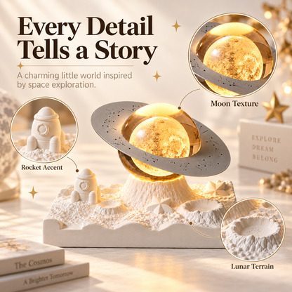 MCOIKY®Tiny Universe Crystal Sphere Lamp | Sculpted Lunar Base Light