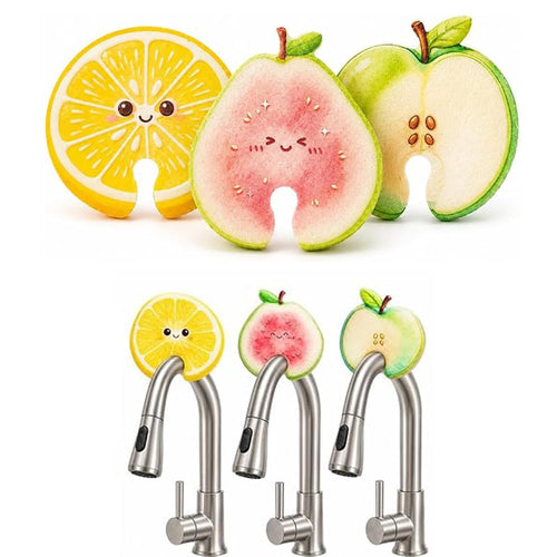 (🎃𝐇𝐚𝐥𝐥𝐨𝐰𝐞𝐞𝐧 𝐌𝐞𝐠𝐚 𝐒𝐚𝐥𝐞 )Compressed Cellulose Sponges - 3-Pack Fruit-Shaped Natural Pop-Up Kitchen Sponges, Compostable Plant-Based Non-Scratch Cleaning Tools for Dishes & Household Use