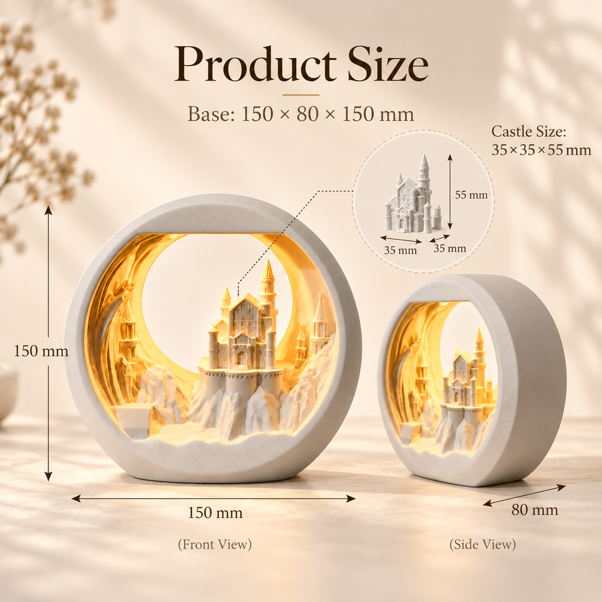 MCOIKY®Fairytale Castle 3D Sculptural Light