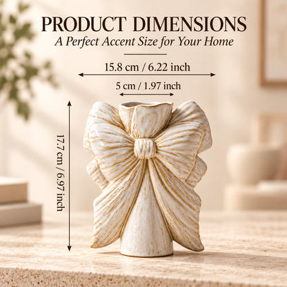 MCOIKY®Sculptural Bow Ceramic Vase