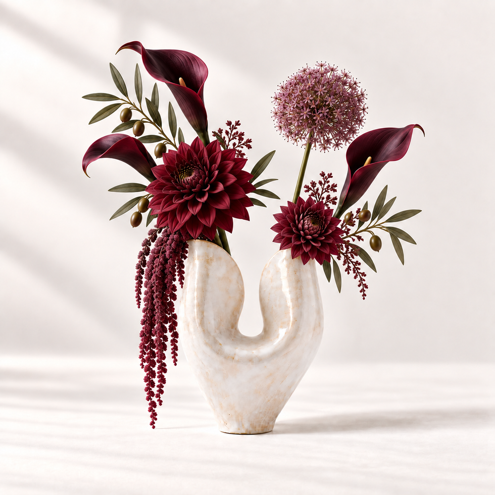 Sculptural Wave Vase