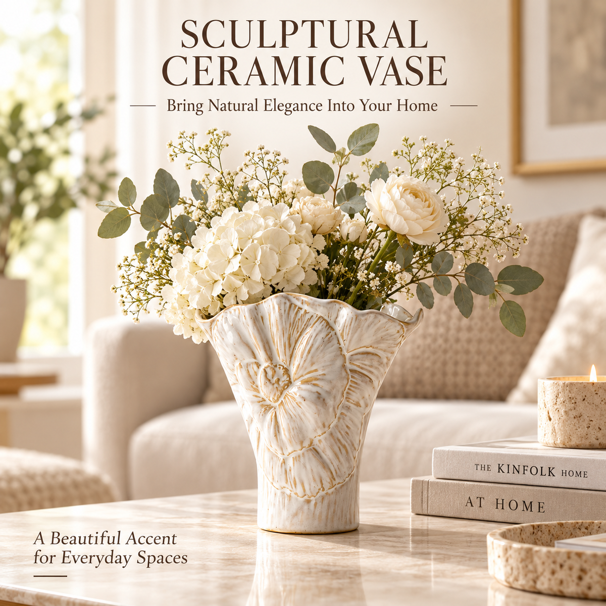 MCOIKY®Scalloped Edge Ceramic Accent