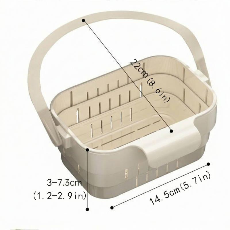 Hanging Sink Drain Basket with Removable Strainer, Over-the-Sink Kitchen Colander for Washing Fruits and Vegetables, Draining Food Scraps and Separating Wet and Dry Waste