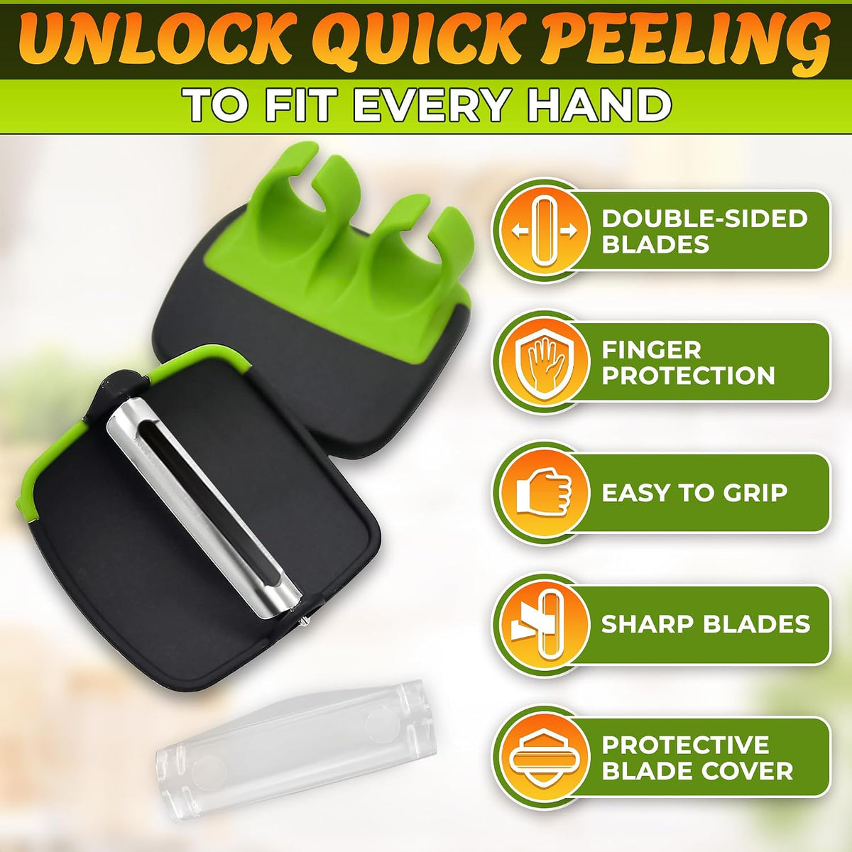 🔥𝙎𝙥𝙚𝙘𝙞𝙖𝙡 𝙋𝙧𝙤𝙢𝙤𝙩𝙞𝙤𝙣 | 3 in 1 Easy-Glide Palm Peeler – Peel with Ease, Prep in Less Time