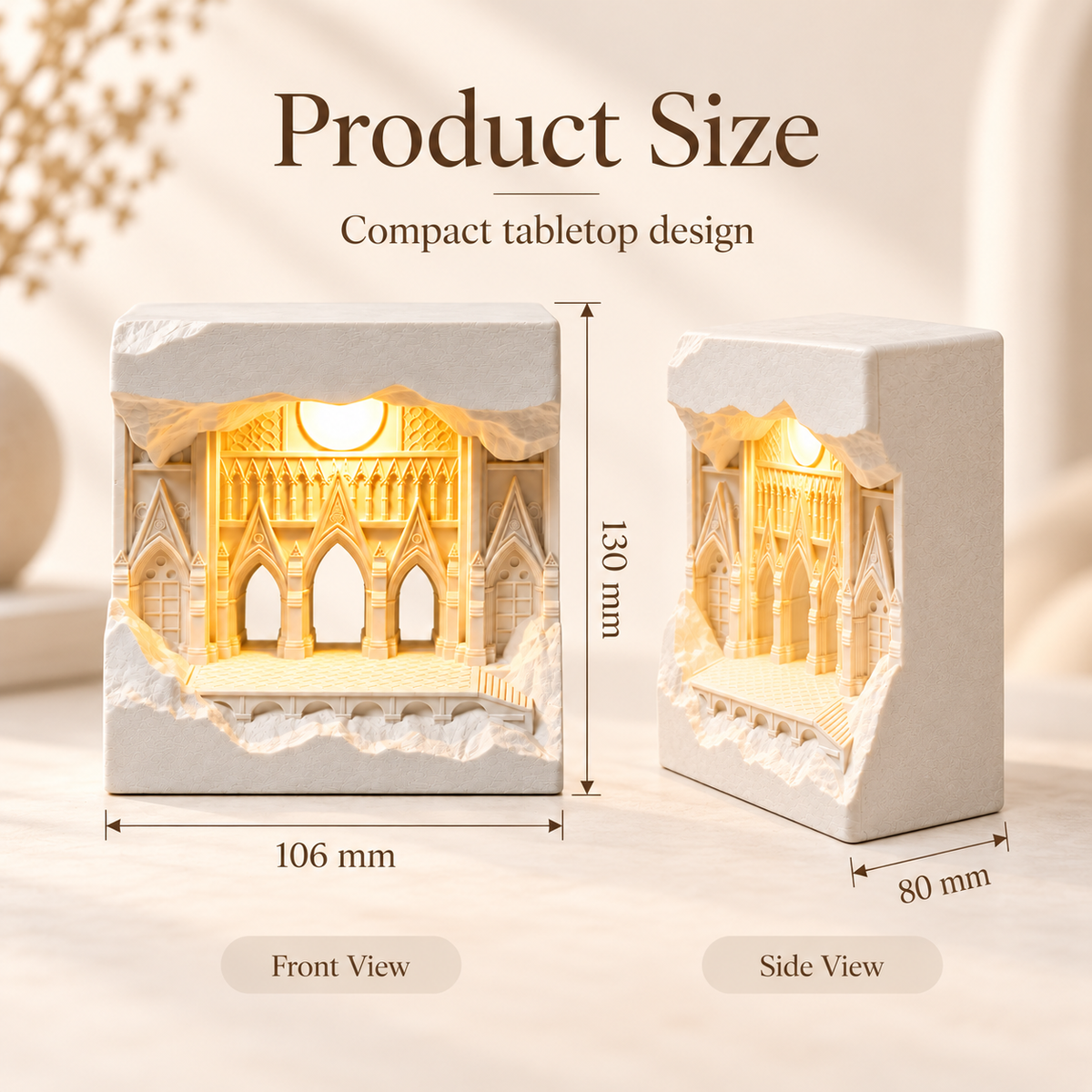 MCOIKY®Architectural Relief Cube Lamp – Warm Ambient Light