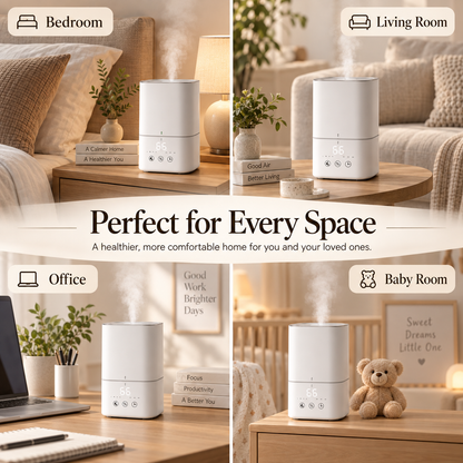MCOIKY®Minimalist Smart Ultrasonic Humidifier – Essential Oil Compatible