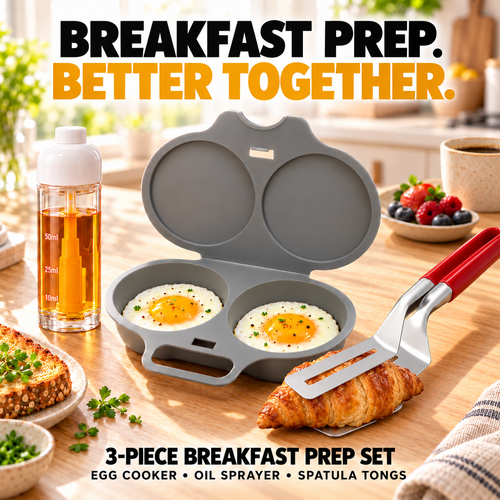 🔥BEST SELL🔥 | 2-Cup Microwave Omelette Maker – Non-Stick, Quick & Easy Breakfasts