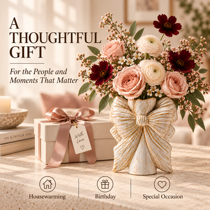 MCOIKY®Sculptural Bow Ceramic Vase