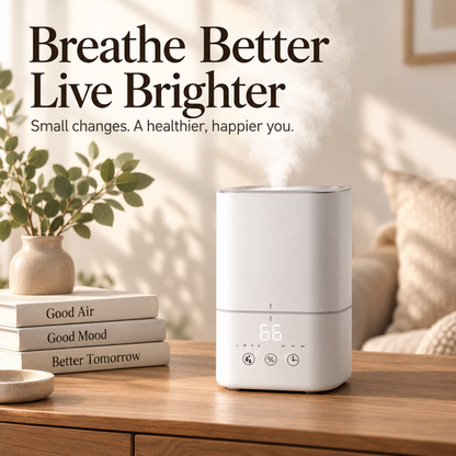 MCOIKY®Minimalist Smart Ultrasonic Humidifier – Essential Oil Compatible