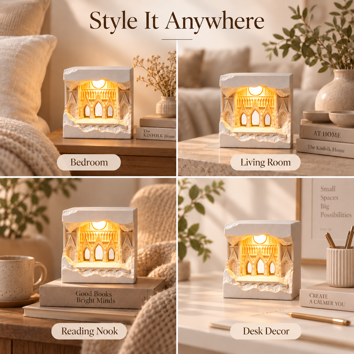 MCOIKY®Architectural Relief Cube Lamp – Warm Ambient Light
