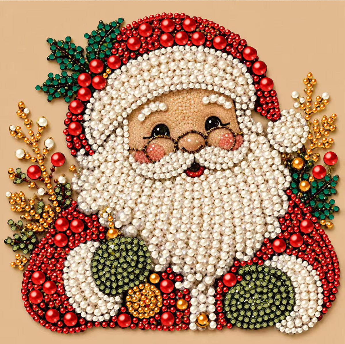 Christmas Santa Claus Pearl Art DIY Kit,  Cute 3D Diamond Painting Crafts, DIY Home Decor Wall Art, Perfect DIY Holiday Party Gift for Beginners,DIY handicrafts,Christmas gifts, birthday gifts