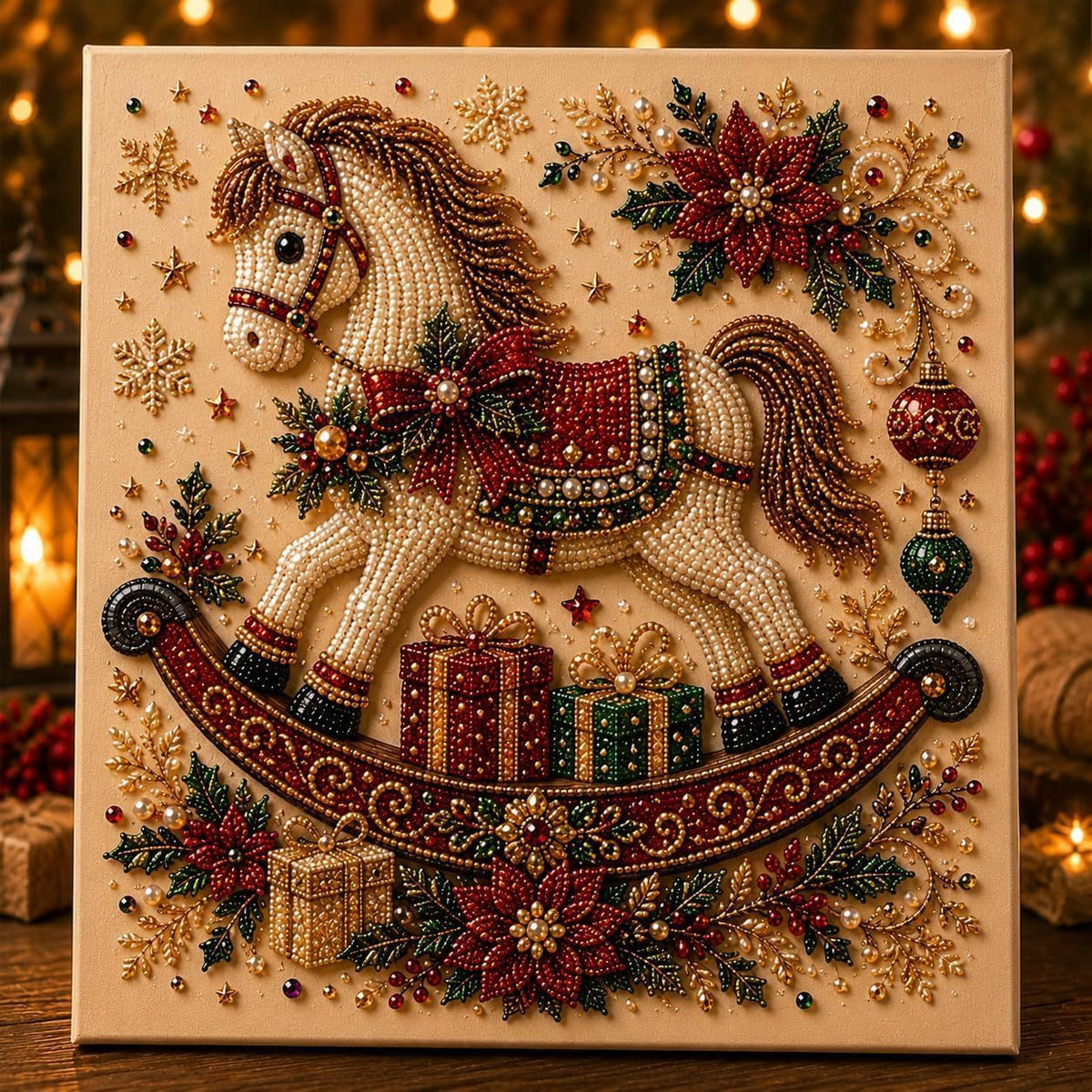 Christmas Santa Claus Pearl Art DIY Kit,  Cute 3D Diamond Painting Crafts, DIY Home Decor Wall Art, Perfect DIY Holiday Party Gift for Beginners,DIY handicrafts,Christmas gifts, birthday gifts