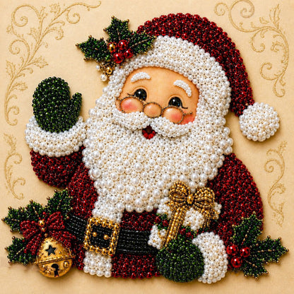 Christmas Santa Claus Pearl Art DIY Kit,  Cute 3D Diamond Painting Crafts, DIY Home Decor Wall Art, Perfect DIY Holiday Party Gift for Beginners,DIY handicrafts,Christmas gifts, birthday gifts