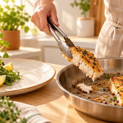 🍳 Upgrade Your Cooking! 2-in-1 Stainless Steel Meat Flipper & Spatula Tongs | Easy Grip, Lift & Serve 🔥